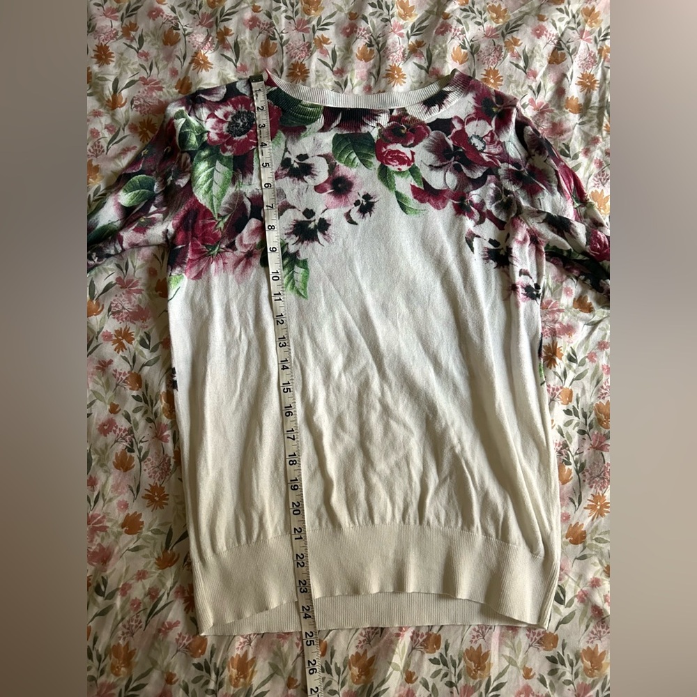Halogen Floral Long Sleeve Sweater – Size Small - Picture 7 of 8